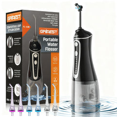 Grinest water flosser front view in black