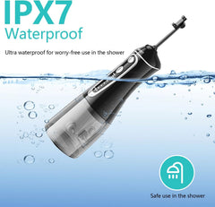 Grinest water flosser packaging and manual