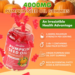 Illustration of pumpkin seed oil and saw palmetto ingredients