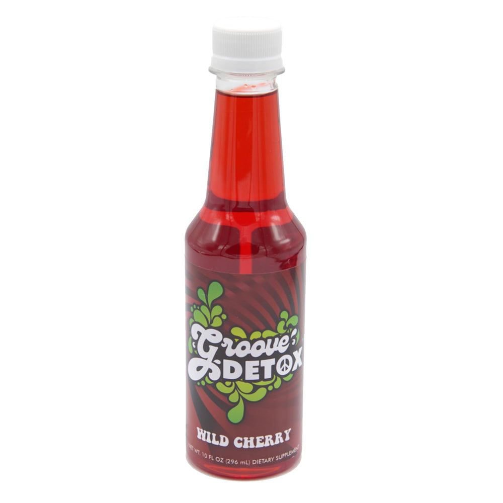 Groove Detox Wild Cherry bottle front view on white background