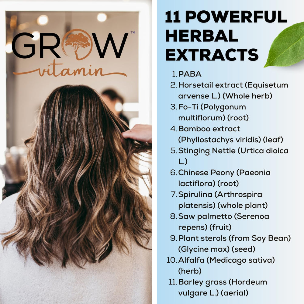 27 vitamins and herbs in Grow Vitamin