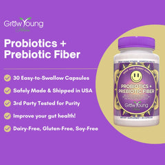 One daily probiotic capsule with a glass of water