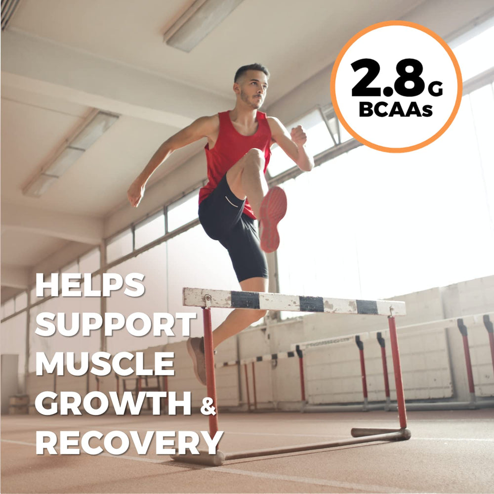 Growing Naturals label close-up highlights gluten-free, allergen-friendly protein source.