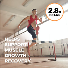 Growing Naturals label close-up highlights gluten-free, allergen-friendly protein source.