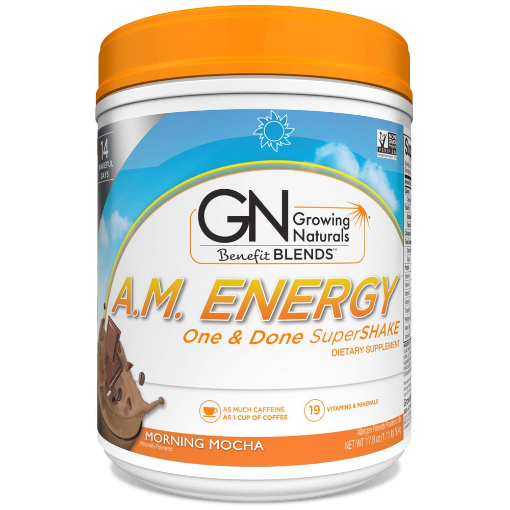 Growing Naturals One & Done SuperShake powder scoop reveals high-fiber formula