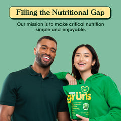 Lifestyle image promoting digestive health and immunity with Gruns gummies