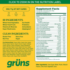 Grüns gummy texture close-up shows tasty, convenient snack.