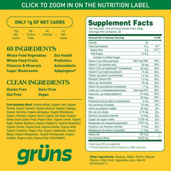 Grüns bottle with gummies on a kitchen counter for everyday wellness.