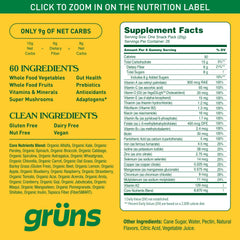 Grüns third-party testing seal assures quality and safety