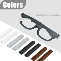 Universal-fit eyeglasses ear grips compatible with most frames