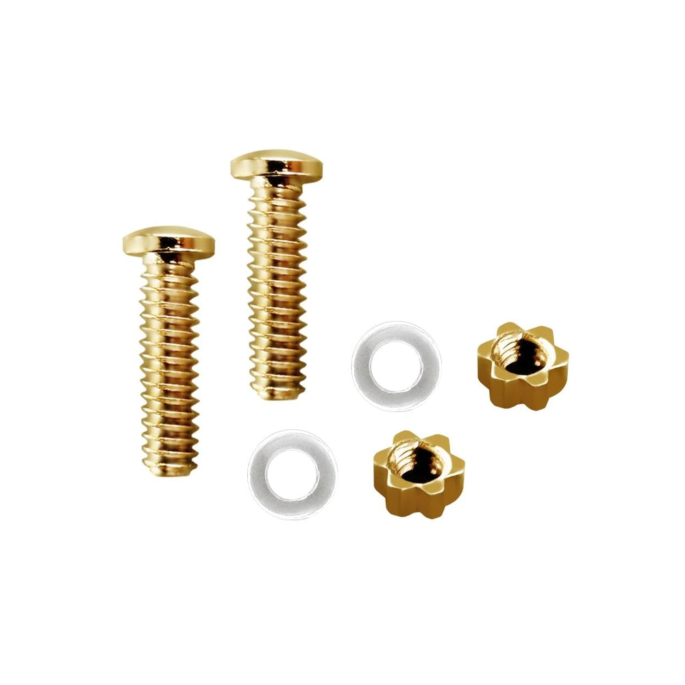Replacement screws, nuts, gaskets, and screwdriver in Gucci kit