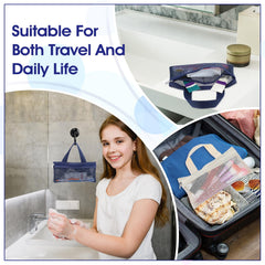 Carrying handle and hanging loop on the toothbrush bags