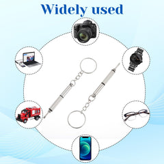 Blue stainless steel eyeglass screwdriver with twist-on cap