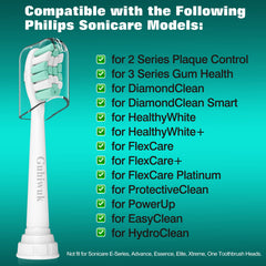 Pack of 10 Guhiwuk toothbrush heads compatible with Sonicare handles
