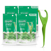 GUM Angled Floss Picks with Y-shaped angled handle