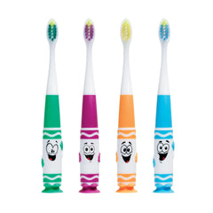 Toothbrush with suction cup base for upright storage