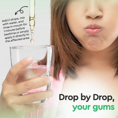 Gum drops being used before sleep as mouthwash