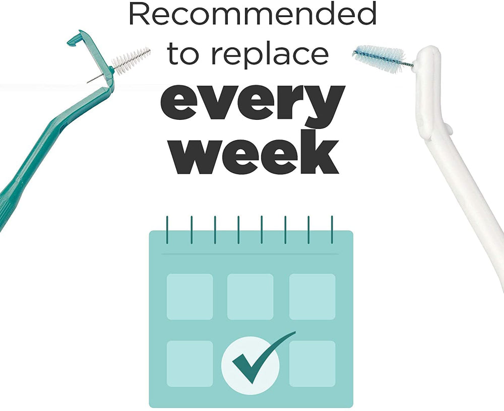 Refill tips and bristles shown in close-up
