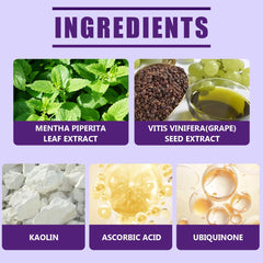 Gums and teeth health concept with mineral powder