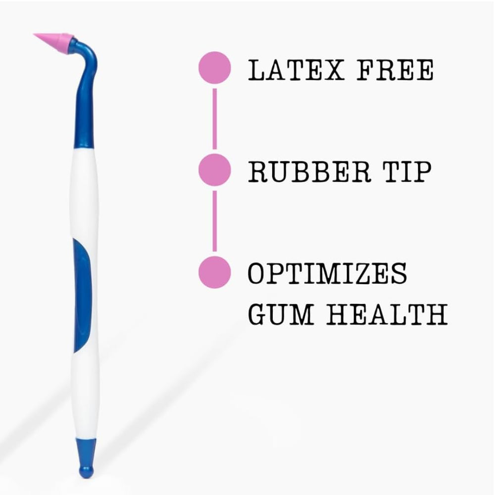 Gum massager with rubber tip applicator for gums