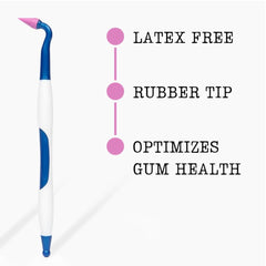 Gum massager with rubber tip applicator for gums