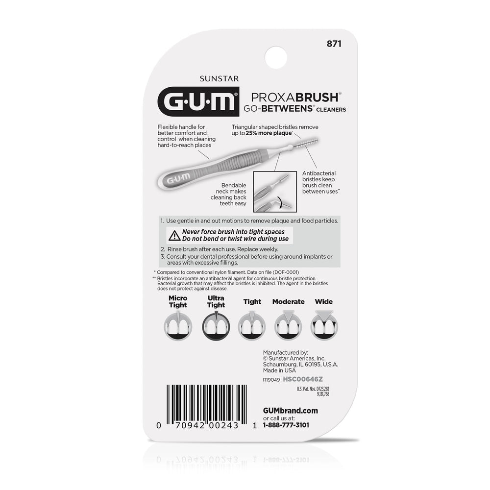 Between-teeth cleaning with Go-Betweens in use