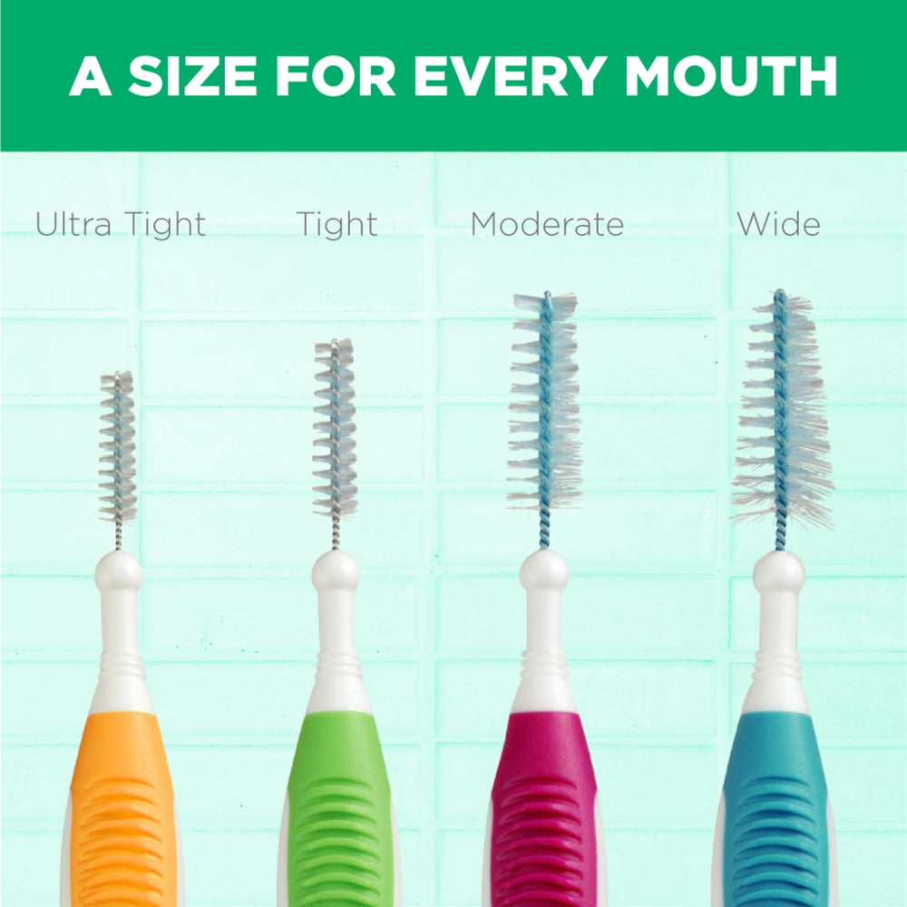 Ultra Tight interdental brush cleaning a narrow dental space