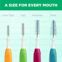 Ultra Tight interdental brush cleaning a narrow dental space