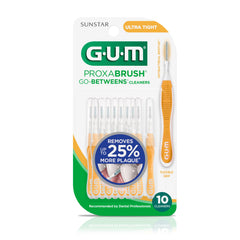 GUM Proxabrush Go-Betweens in use between back teeth