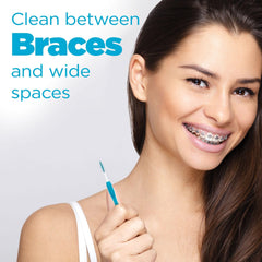 Plaque removal between teeth with Proxabrush Go-Betweens