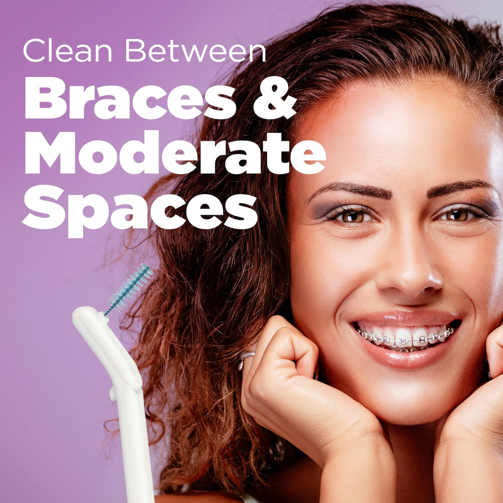 Moderate interdental brush for moderate spaces