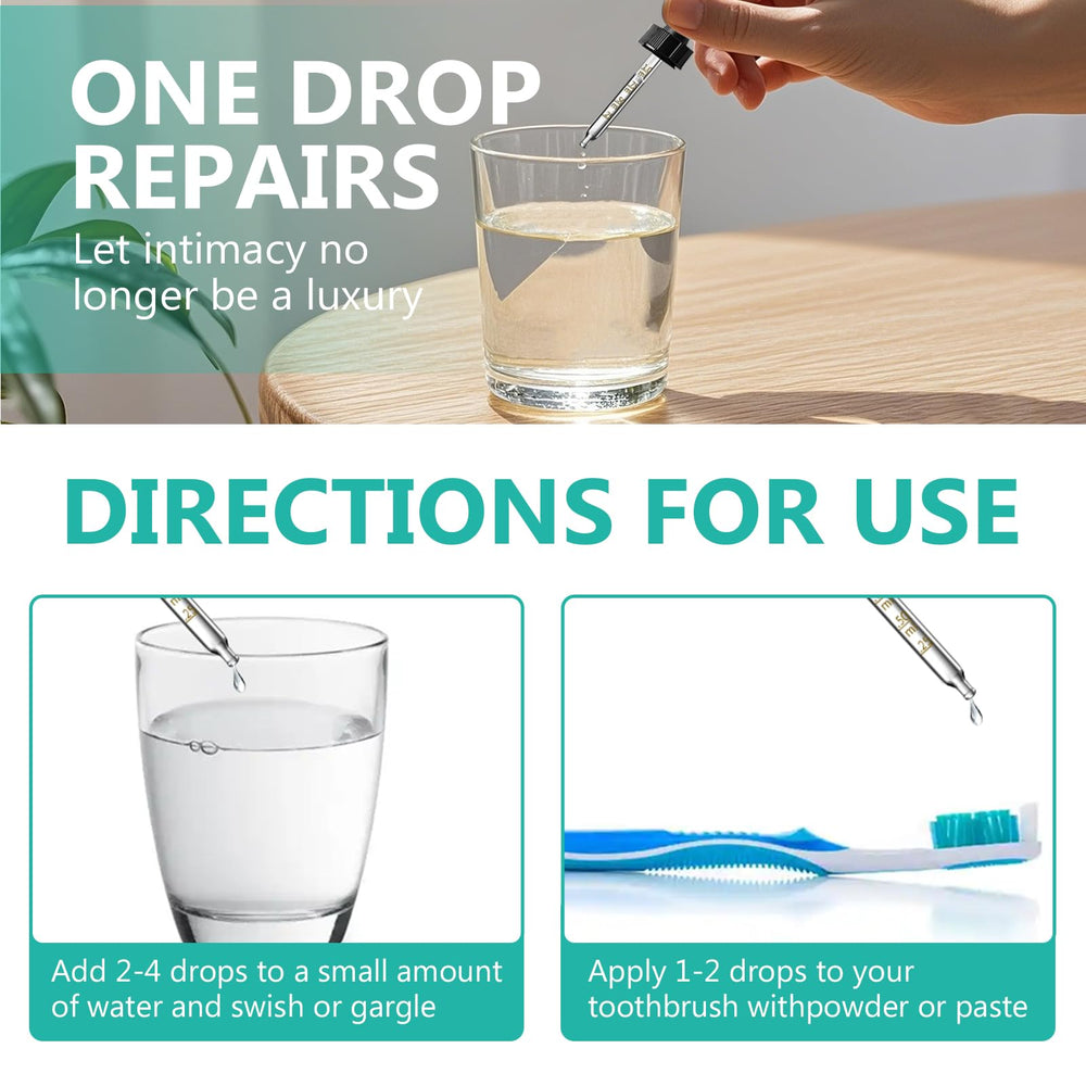 Using Gum Restore Drops in mouthwash with water