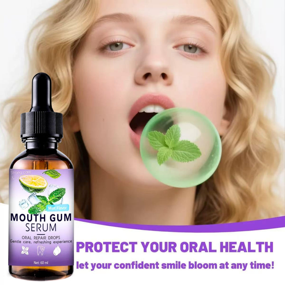 Before and after results of Gum Restore Drops treatment