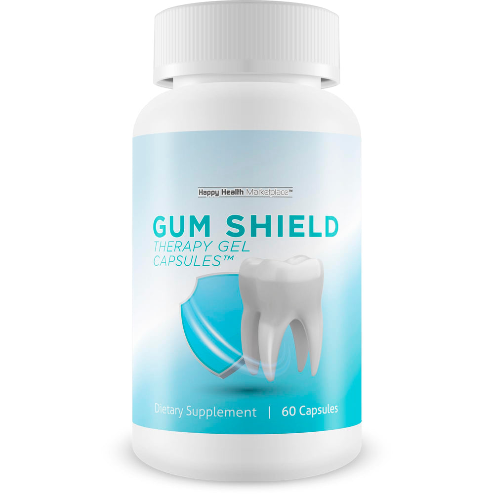 Gum Shield Therapy Gel Capsules bottle on white background
