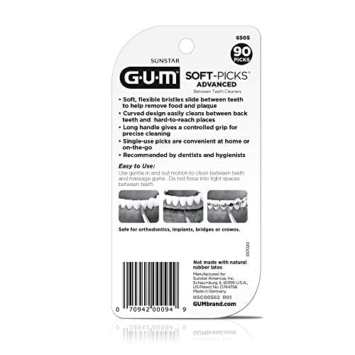 Close-up of tapered tip on GUM Soft-Picks Advanced