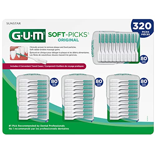 Close-up of ultra-soft rubber bristles on GUM Soft-Picks