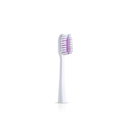 Close-up of soft bi-level tapered bristles on refill head