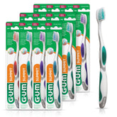 GUM Summit+ Soft Toothbrush front view showing ultra-soft tapered bristles