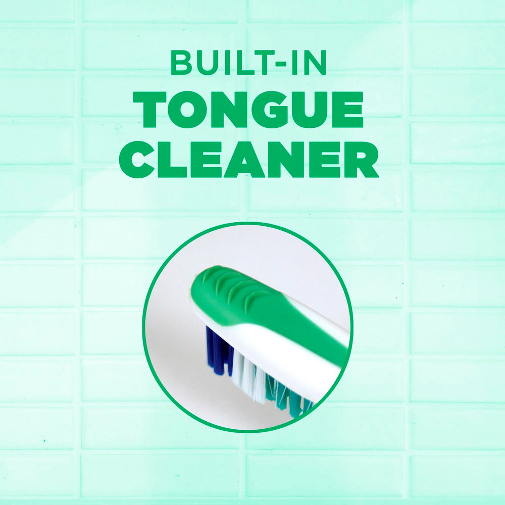 Back view of GUM Super Tip toothbrush showing compact head