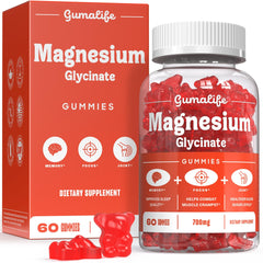 Gumalife 700mg Magnesium Glycinate Gummies bottle – Boysenberry flavor