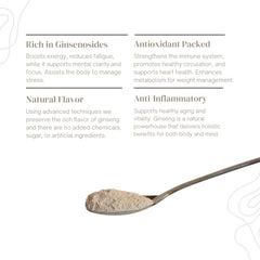 Gumiho Ginseng Powder in a creamy latte