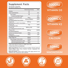 Close-up of Vitamin D3 K2 gummies