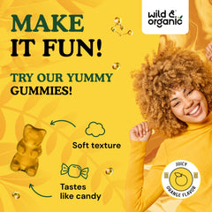 Gummies jar with label mockup