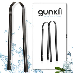 Gunkii Tongue Scraper Black 2-Pack in box
