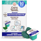 GuruNanda Aqua Pods packaging with 60-count box for water flosser