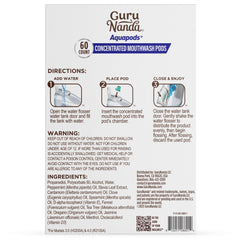 60-count GuruNanda Aqua Pods box for oral care