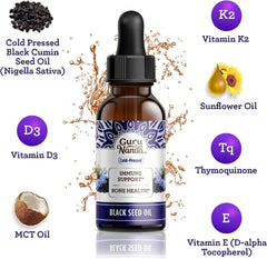 Close-up of bottle label showing Vitamin D3 5000 IU and Vitamin K