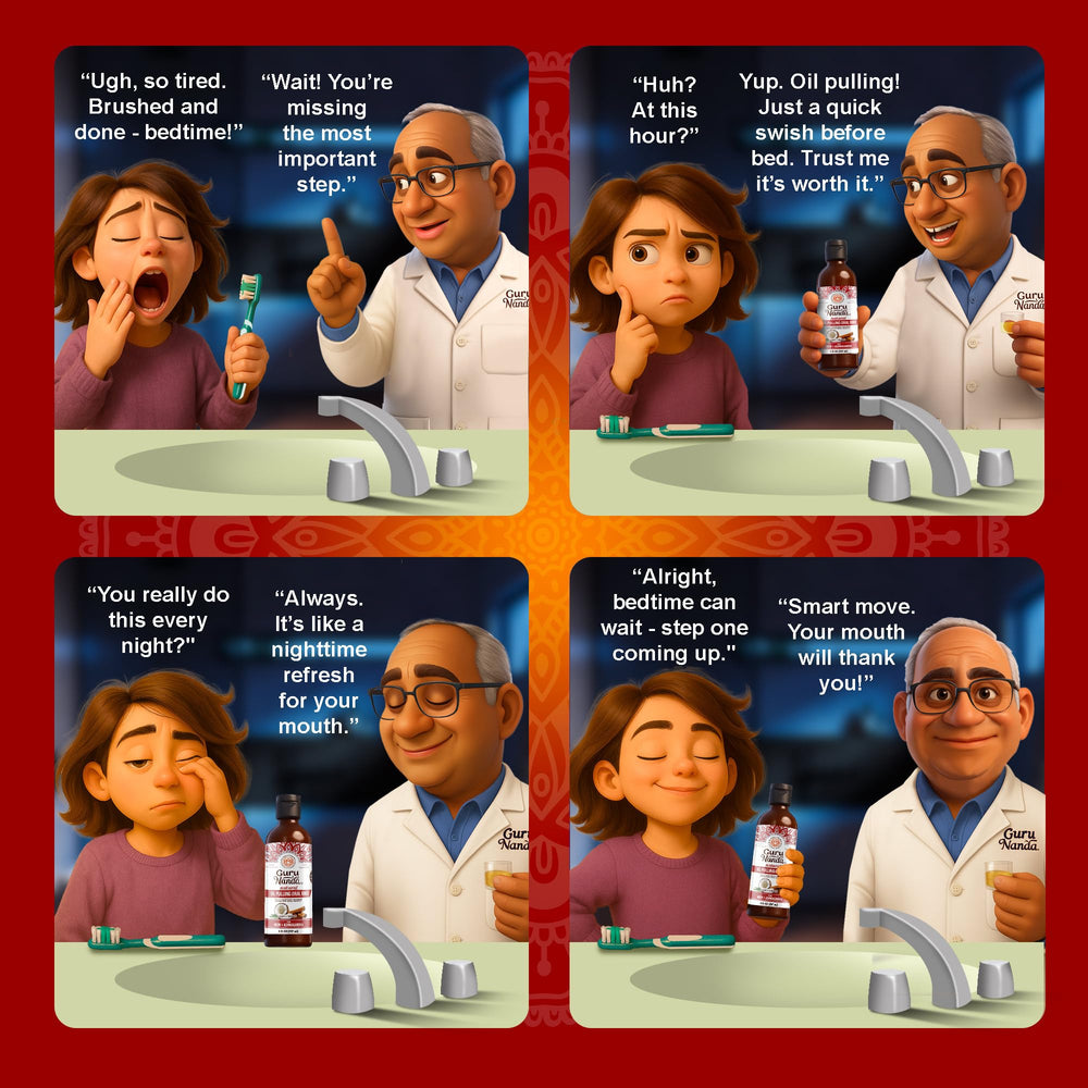 Ashwagandha, turmeric and coconut oil base for oil pulling formula