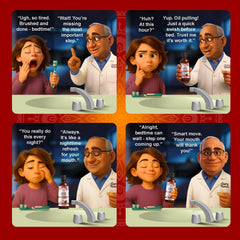 Ashwagandha, turmeric and coconut oil base for oil pulling formula