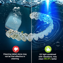 UV light feature illuminated inside GuruNanda cleaning pod